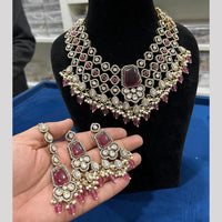 Hira Collection Festive Kundan And Austrian Stone Pearl Necklace Set