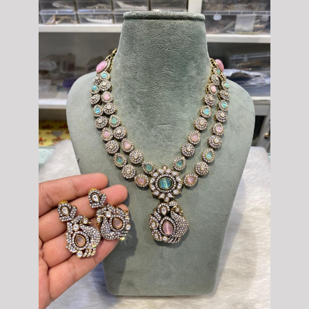 Hira Collection Festive Kundan And Austrian Stone Necklace Set