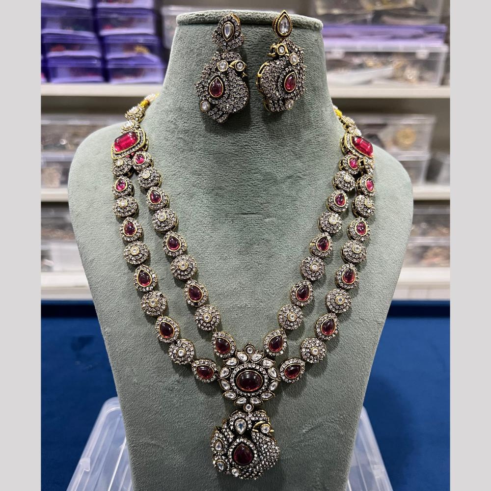Hira Collection Festive Kundan And Austrian Stone Necklace Set