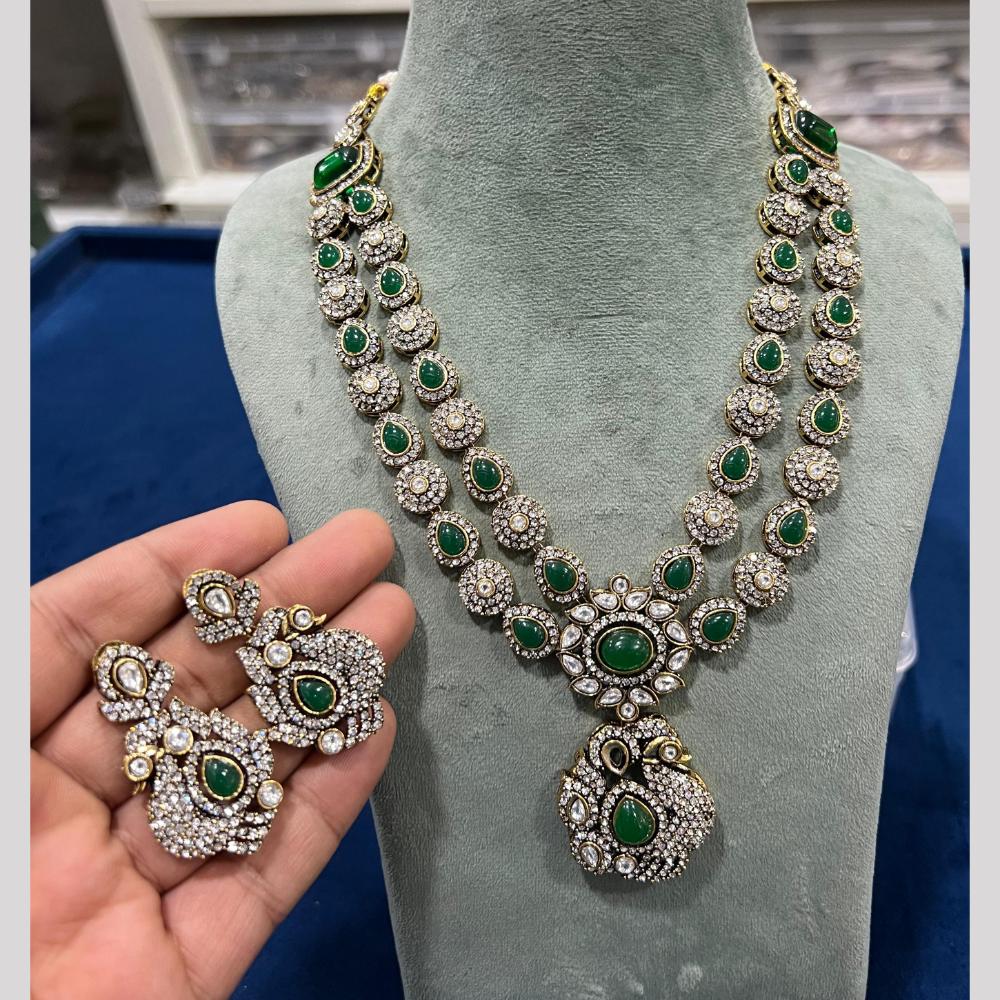 Hira Collection Festive Kundan And Austrian Stone Necklace Set