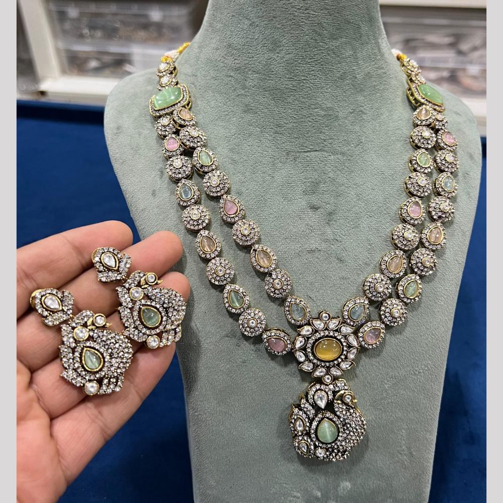 Hira Collection Festive Kundan And Austrian Stone Necklace Set