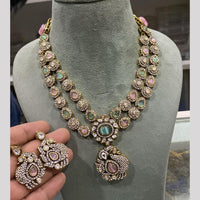 Hira Collection Festive Kundan And Austrian Stone Necklace Set