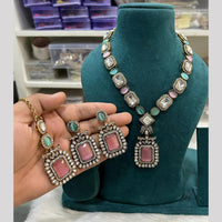 Hira Collection Festive Pota And Austrian Stone Necklace Set