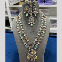 Hira Collection Festive Kundan And Austrian Stone Beads Long Necklace Set