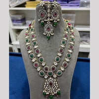 Hira Collection Festive Kundan And Austrian Stone Beads Long Necklace Set