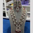 Hira Collection Festive Kundan And Austrian Stone Beads Long Necklace Set