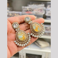 Hira Collection Designer Druzy Crystal Stone Hanging Earrings