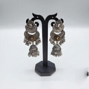 Hira Collections Dual Finish Two-Toned Jhumki Dangler Earrings for Weddings and Festive Wear