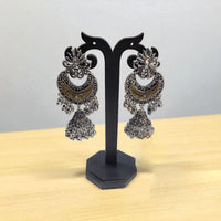 Hira Collections Antique Two-Toned Jhumki Danglers with Modern Touch