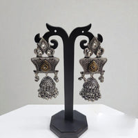 Hira Collections Antique Two-Toned Jhumki Danglers with Modern Touch
