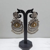 Hira Collections Antique Two-Toned Jhumki Danglers with Modern Touch