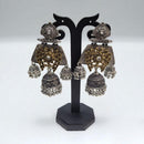 Hira Collections Antique Two-Toned Jhumki Danglers with Modern Touch