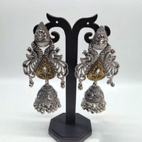 Hira Collections Antique Two-Toned Jhumki Danglers with Modern Touch