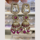 Hira CollectionsHira Collections Traditional Crystal and Beads Jhumki Earrings for Wedding