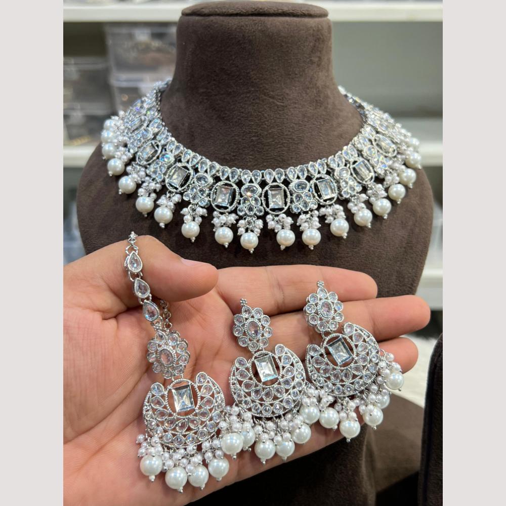 Hira Collections Designer Kundan And Pearl Necklace Set For Every Occassions