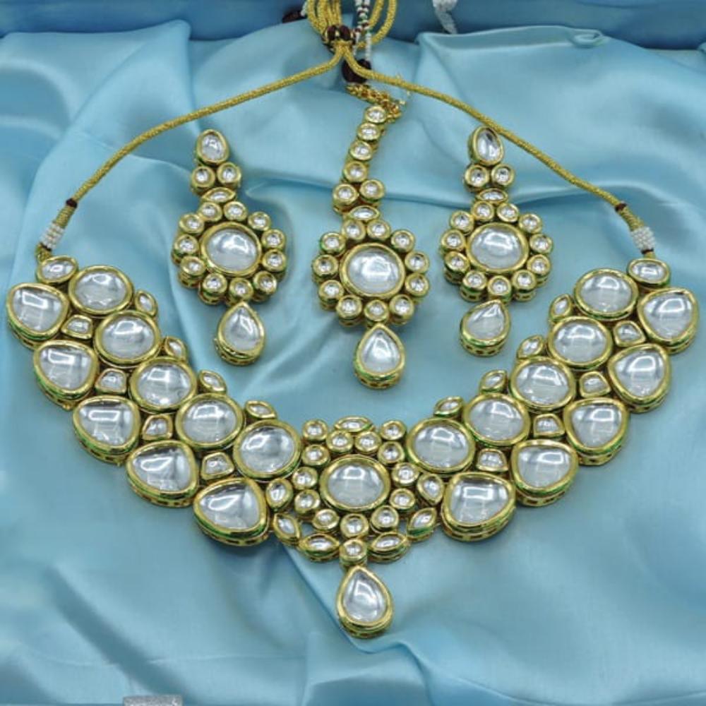 Hira Collections Designer Kundan Stone Necklace Set