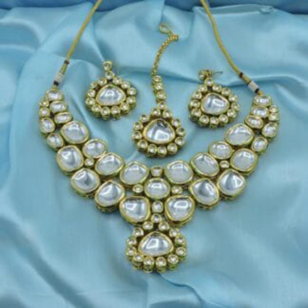 Hira Collections Designer Kundan Stone Necklace Set