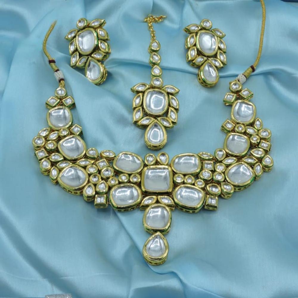Hira Collections Designer Kundan Stone Necklace Set