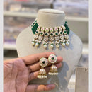 Hira Collection Elegant Kundan And Meenakari Pearl Choker Necklace Set