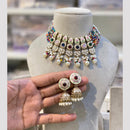 Hira Collection Elegant Kundan And Meenakari Pearl Choker Necklace Set