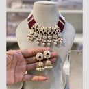 Hira Collection Elegant Kundan And Meenakari Pearl Choker Necklace Set