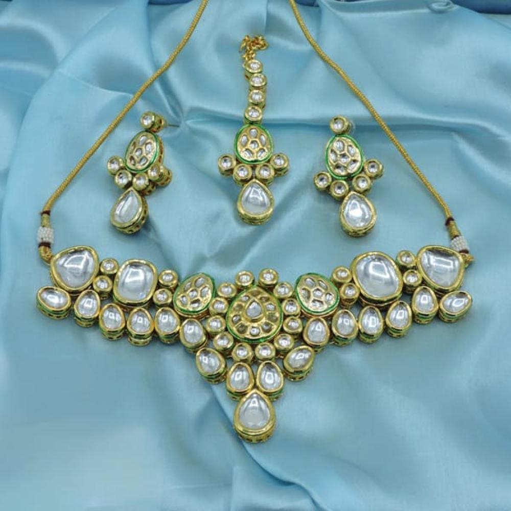 Hira Collections Designer Kundan Stone Necklace Set