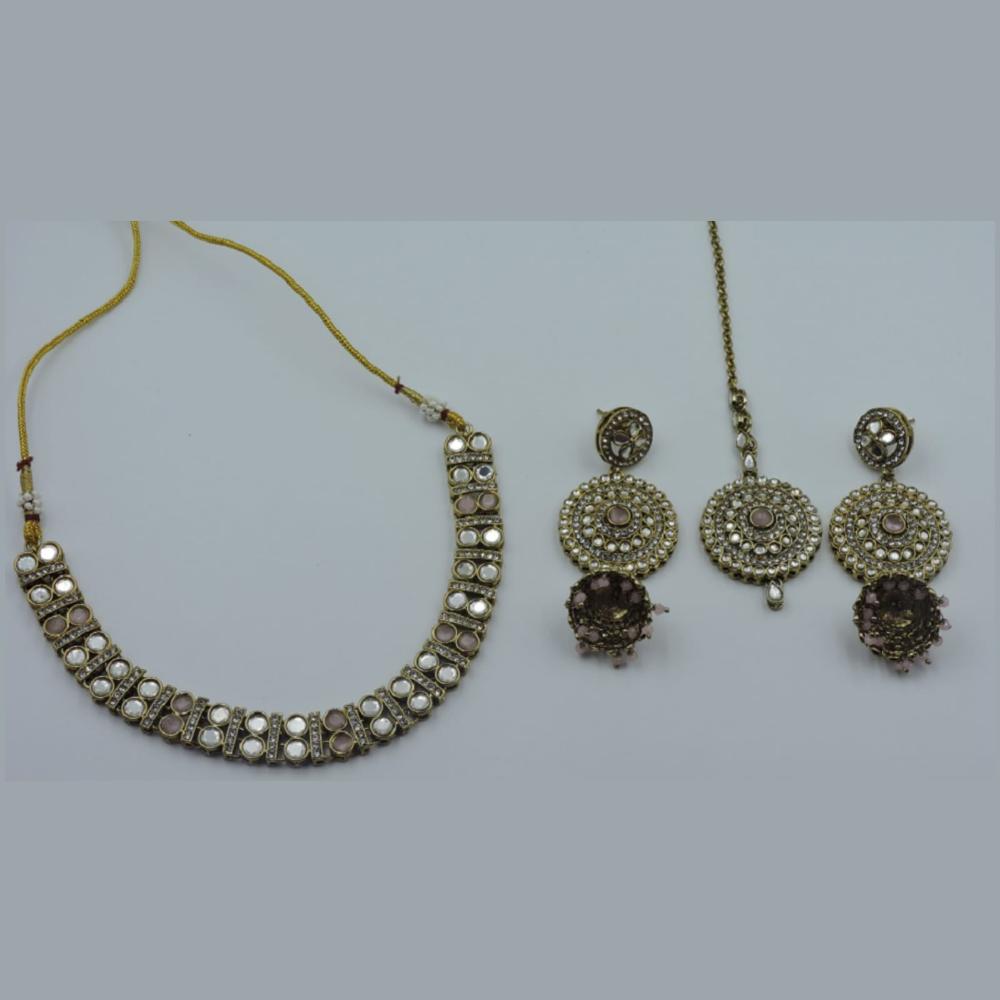 Hira Collections Royal Kundan Stone And Pearl Necklace Set