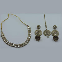 Hira Collections Royal Kundan Stone And Pearl Necklace Set