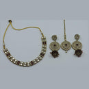 Hira Collections Royal Kundan Stone And Pearl Necklace Set