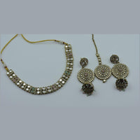 Hira Collections Royal Kundan Stone And Pearl Necklace Set