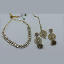Hira Collections Royal Kundan Stone And Pearl Necklace Set