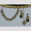 Hira Collections Royal Kundan Stone And Pearl Necklace Set