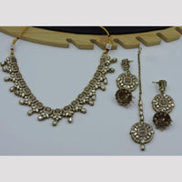 Hira Collections Royal Kundan Stone And Pearl Necklace Set