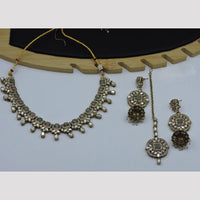 Hira Collections Royal Kundan Stone And Pearl Necklace Set