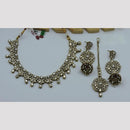 Hira Collections Royal Kundan Stone And Pearl Necklace Set