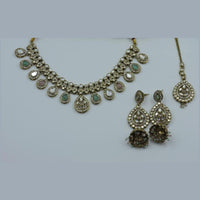 Hira Collections Royal Kundan Stone And Pearl Necklace Set