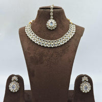 Hira Collections Elegant Kundan Necklace Set With Mangtikka For Every Occassion