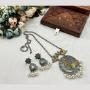 Hira Collections Traditional Long Necklace Set with Monalisa Stones For Special Occassions