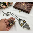 Hira Collections Traditional Long Necklace Set with Monalisa Stones For Special Occassions