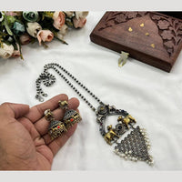 Hira Collections Traditional Long Necklace Set with Monalisa Stones For Special Occassions