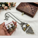 Hira Collections Traditional Long Necklace Set with Monalisa Stones For Special Occassions