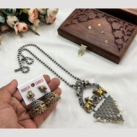 Hira Collections Traditional Long Necklace Set with Monalisa Stones For Special Occassions
