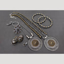 Hira Collections Elegant Ethnic Two-Tone Jewelry Set for Navratri and Festive Occasions