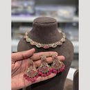Hira Collections Sparkling Crystal & Beads Necklace Set for Festive Functions & Special Events