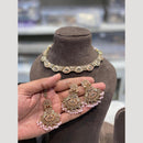 Hira Collections Sparkling Crystal & Beads Necklace Set for Festive Functions & Special Events