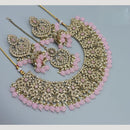 Hira Collections Sparkling Austrian& Beads Necklace Set for Festive Functions & Special Events