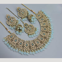 Hira Collections Sparkling Austrian& Beads Necklace Set for Festive Functions & Special Events