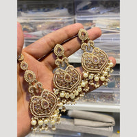 Hira Collections Designer Crystal Stone & Beads Earrings With Maangtikka for Every Occasion