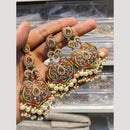 Hira Collections Designer Crystal Stone & Beads Earrings With Maangtikka for Every Occasion