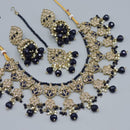 Hira Collections Designer Crystal Stone & Beads Necklace set Perfect for Weddings Celebrations